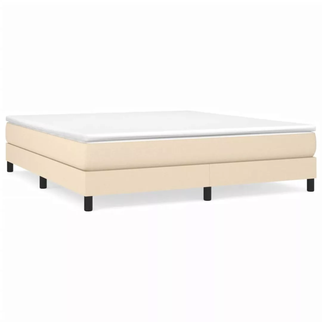 Vidaxl Boxspringbett Mit Matratze Creme 180x200 Cm Stoff günstig online kaufen