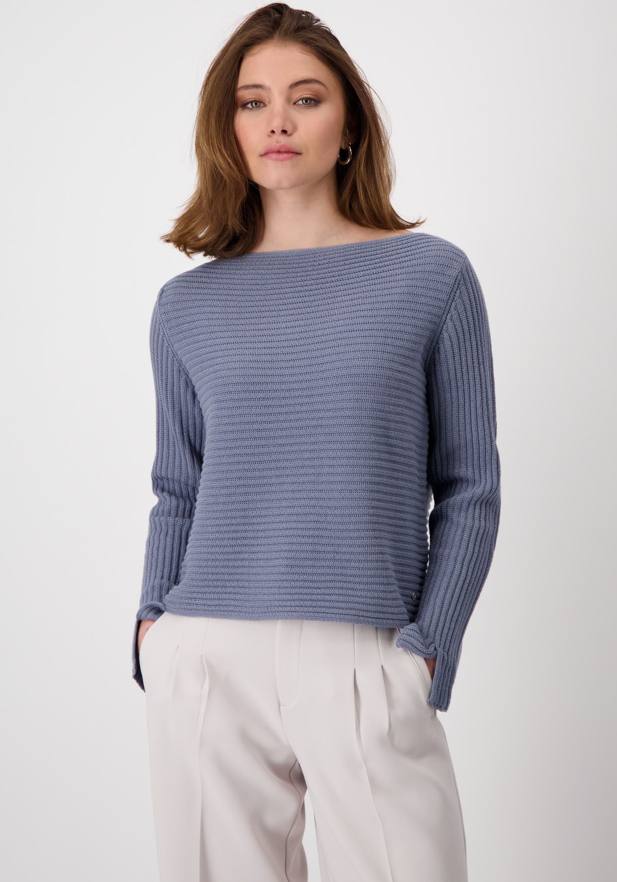 Monari Strickpullover mit U-Boot-Ausschnitt günstig online kaufen