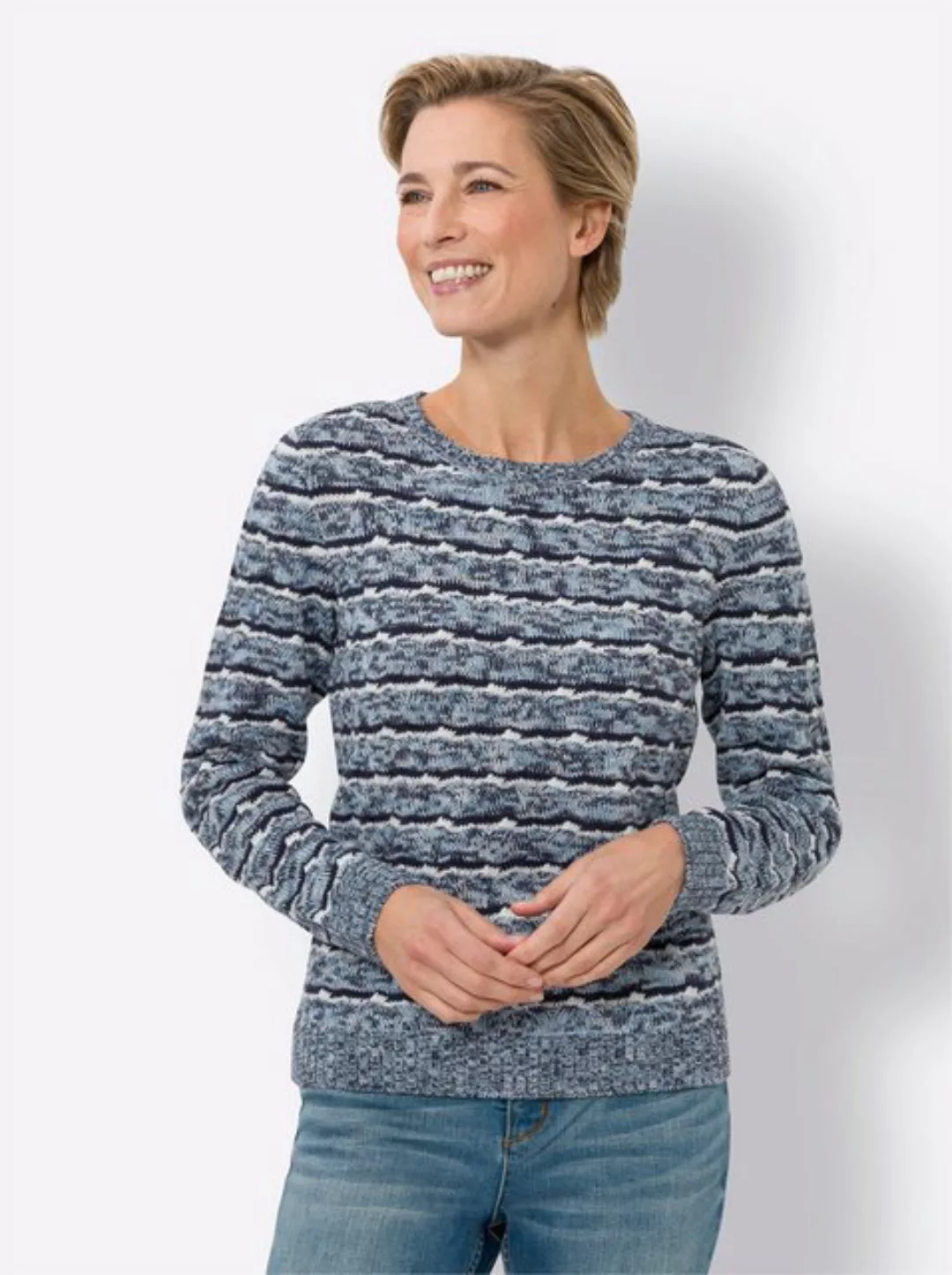 Sieh an! Strickpullover Langarm-Pullover günstig online kaufen