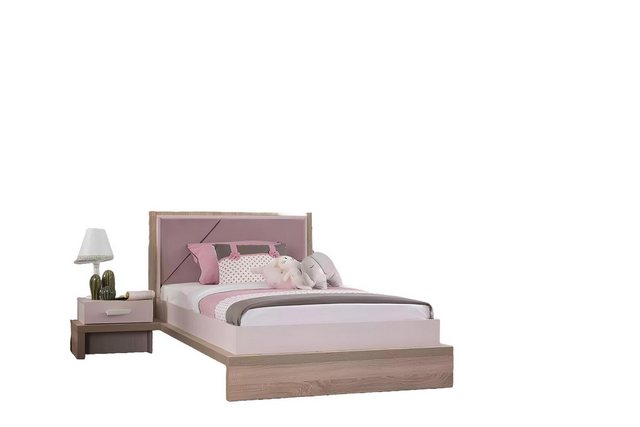 JVmoebel Kinderbett Bettrahmen Kinderbett Kindermöbel Bett Holz Rosa Kinder günstig online kaufen