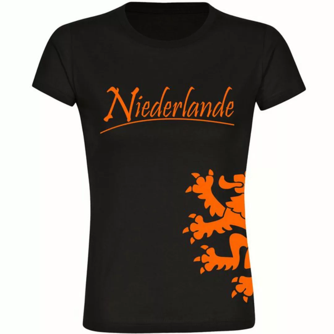 multifanshop T-Shirt Damen Niederlande - Löwe seitlich - Frauen günstig online kaufen