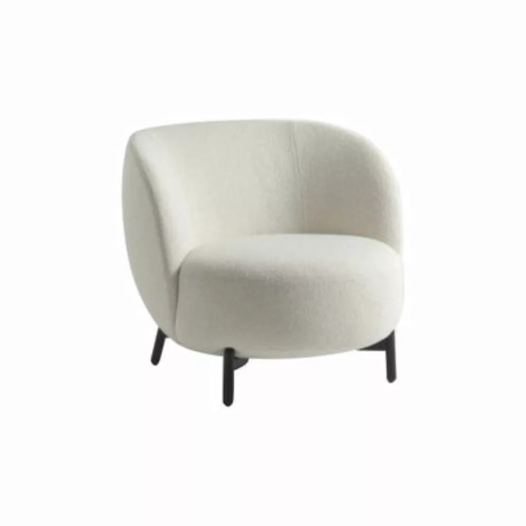 Gepolsterter Sessel Lunam textil weiß / Bouclé-Stoff - Kartell - Weiß günstig online kaufen