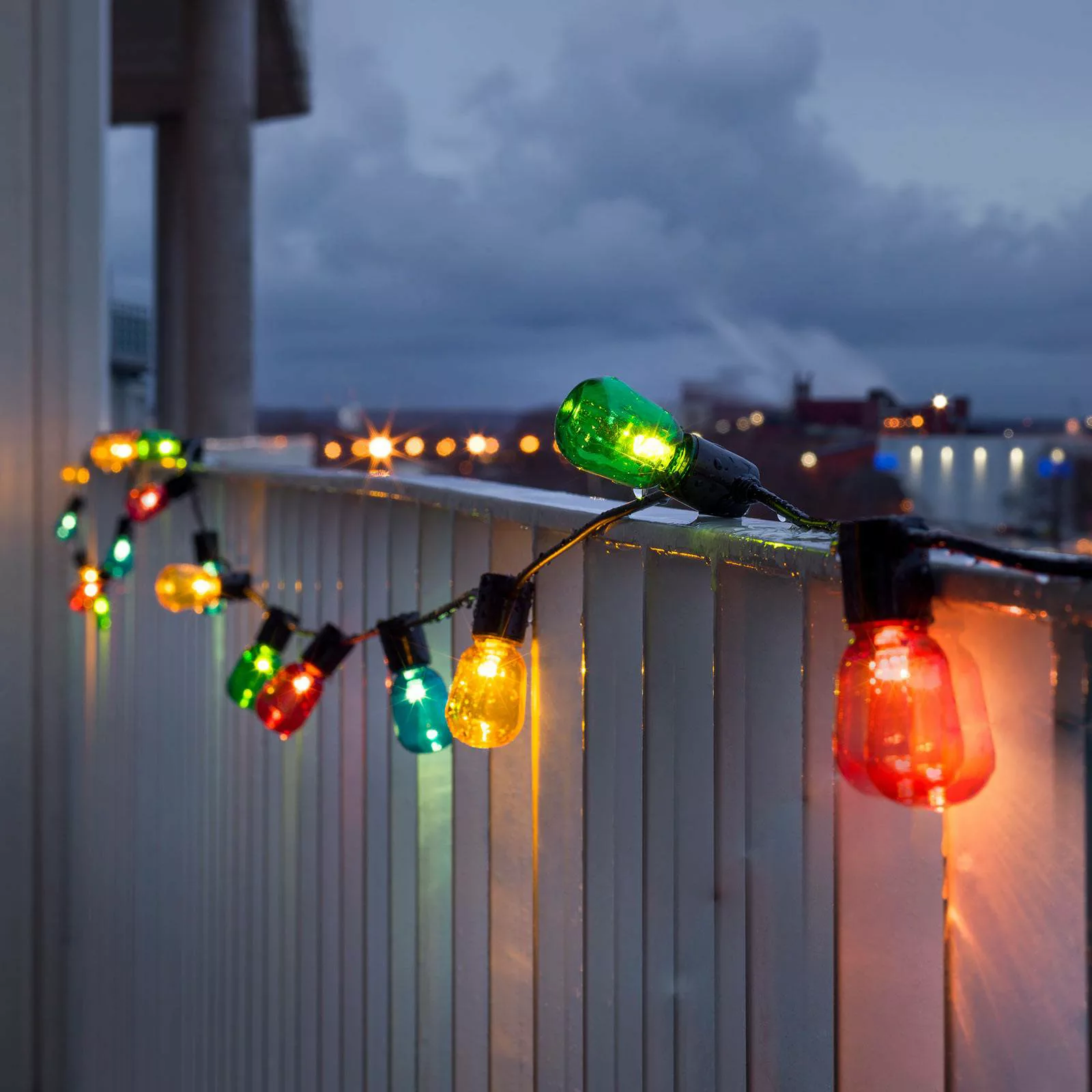 Konstsmide LED-Lichterkette Outdoor Biergarten 20 Birnen Bunt günstig online kaufen