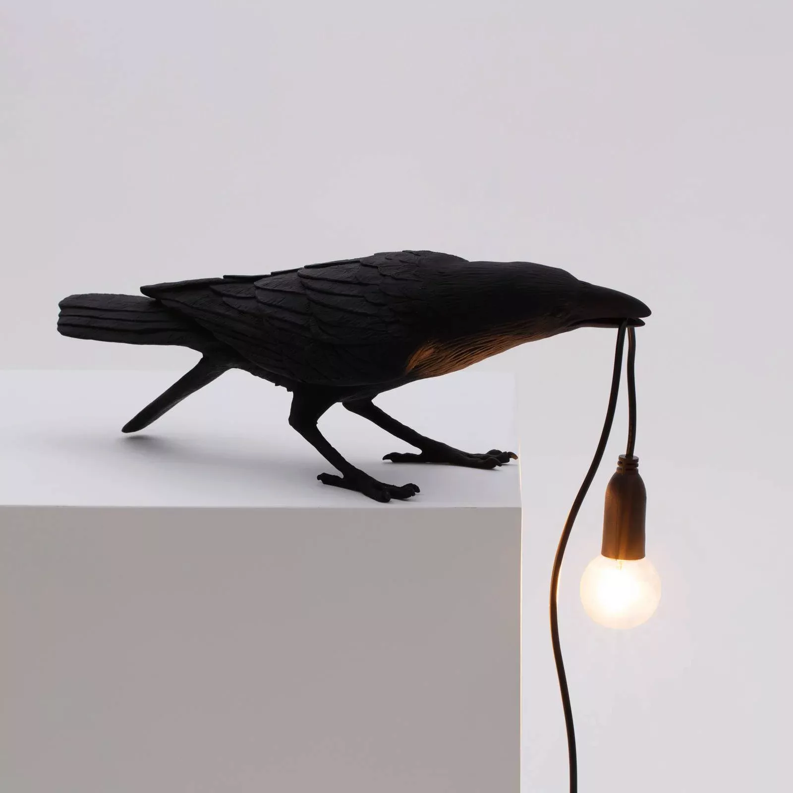 SELETTI Bird Lamp LED-Tischlampe spielend, schwarz günstig online kaufen