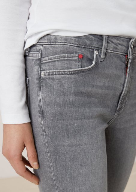 s.Oliver 5-Pocket-Jeans Jeans Betsy / Slim Fit / Mid Rise / Slim Leg Leder- günstig online kaufen