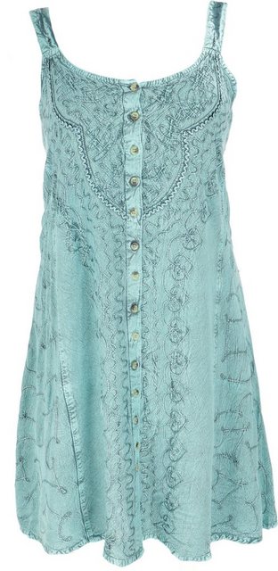 Guru-Shop Midikleid Besticktes indisches Boho Kleid, Hippie chic.. alternat günstig online kaufen