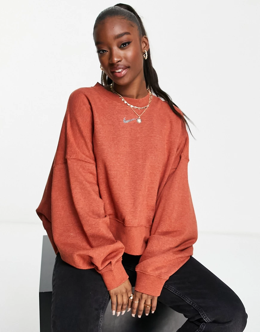 Nike – Essential – Kurz geschnittenes Lounge-Sweatshirt aus Fleece in melie günstig online kaufen