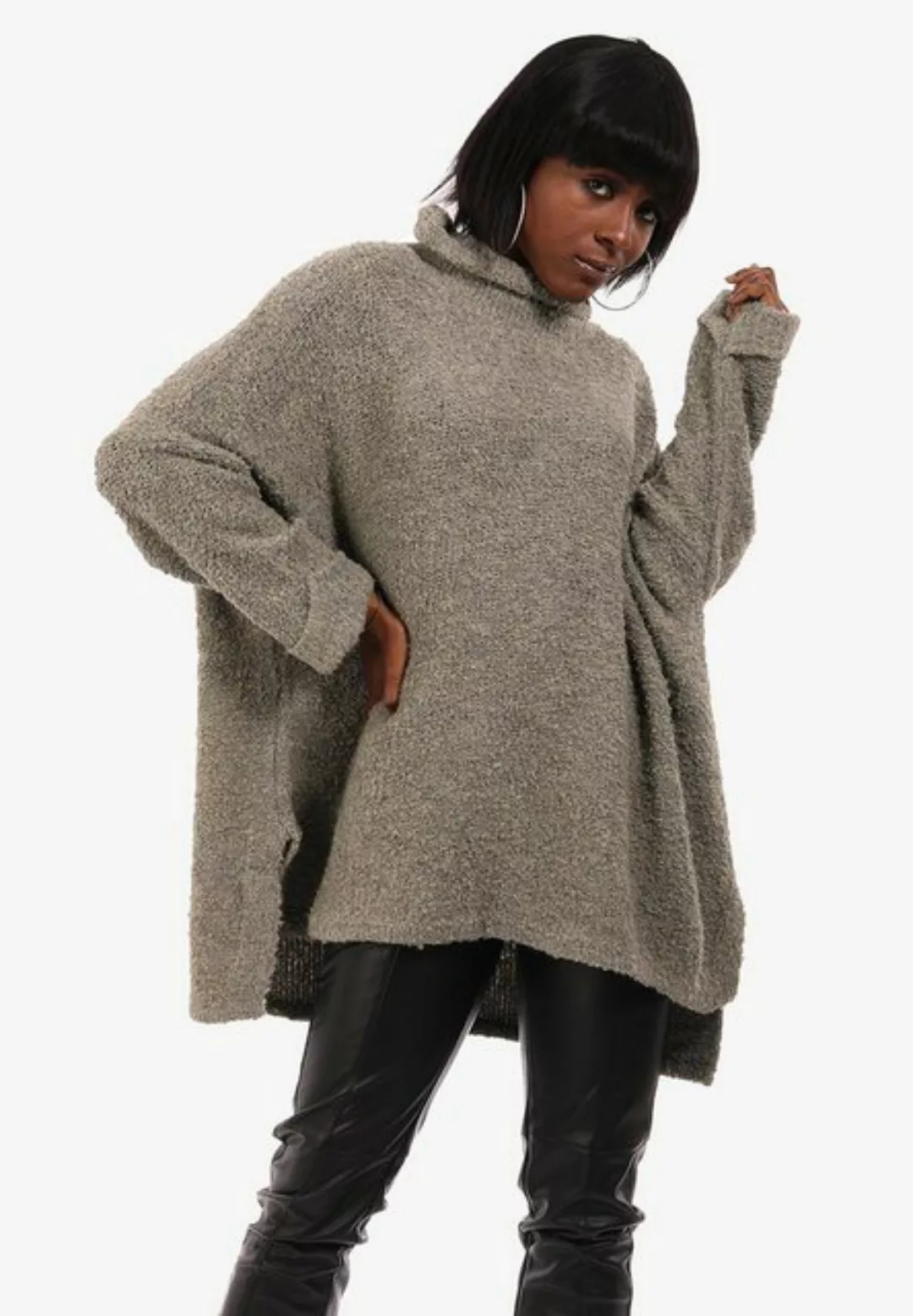 YC Fashion & Style Longpullover Oversized Pullover mit Rollkragen One Size günstig online kaufen