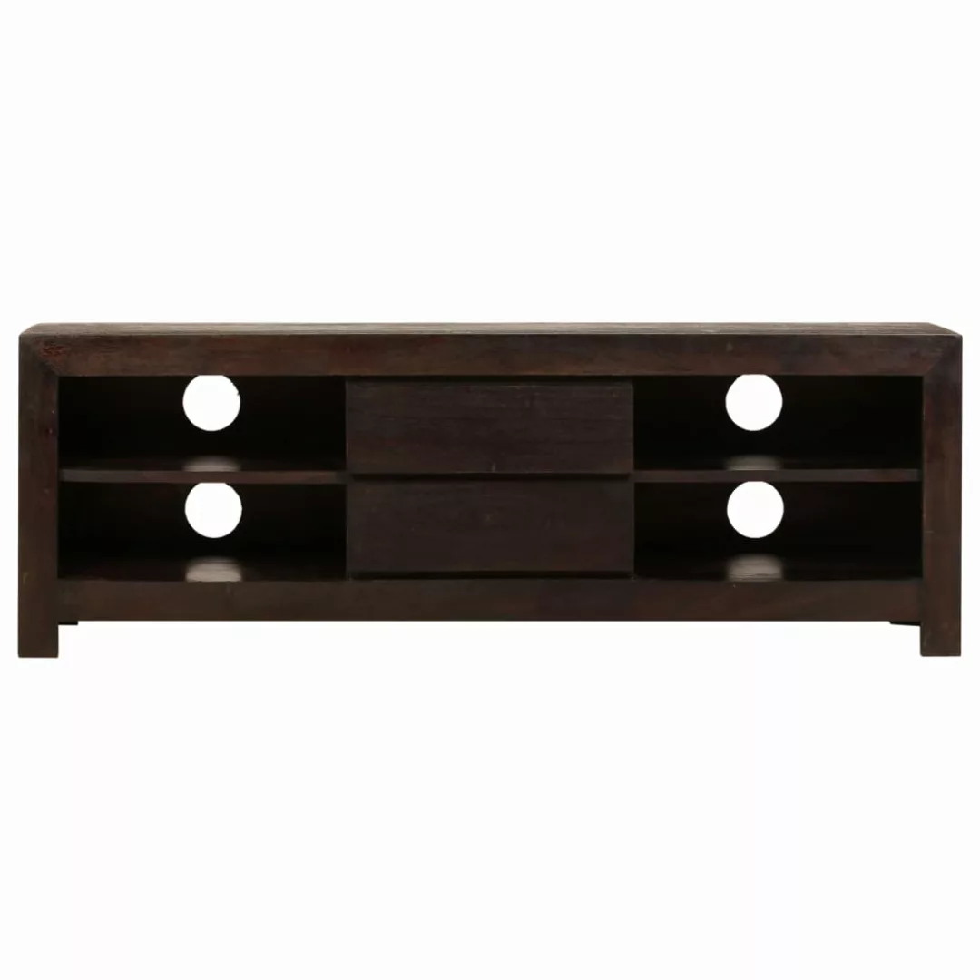 Tv-schrank Akazienholz Massiv 120x30x40 Cm Dunkelbraun günstig online kaufen