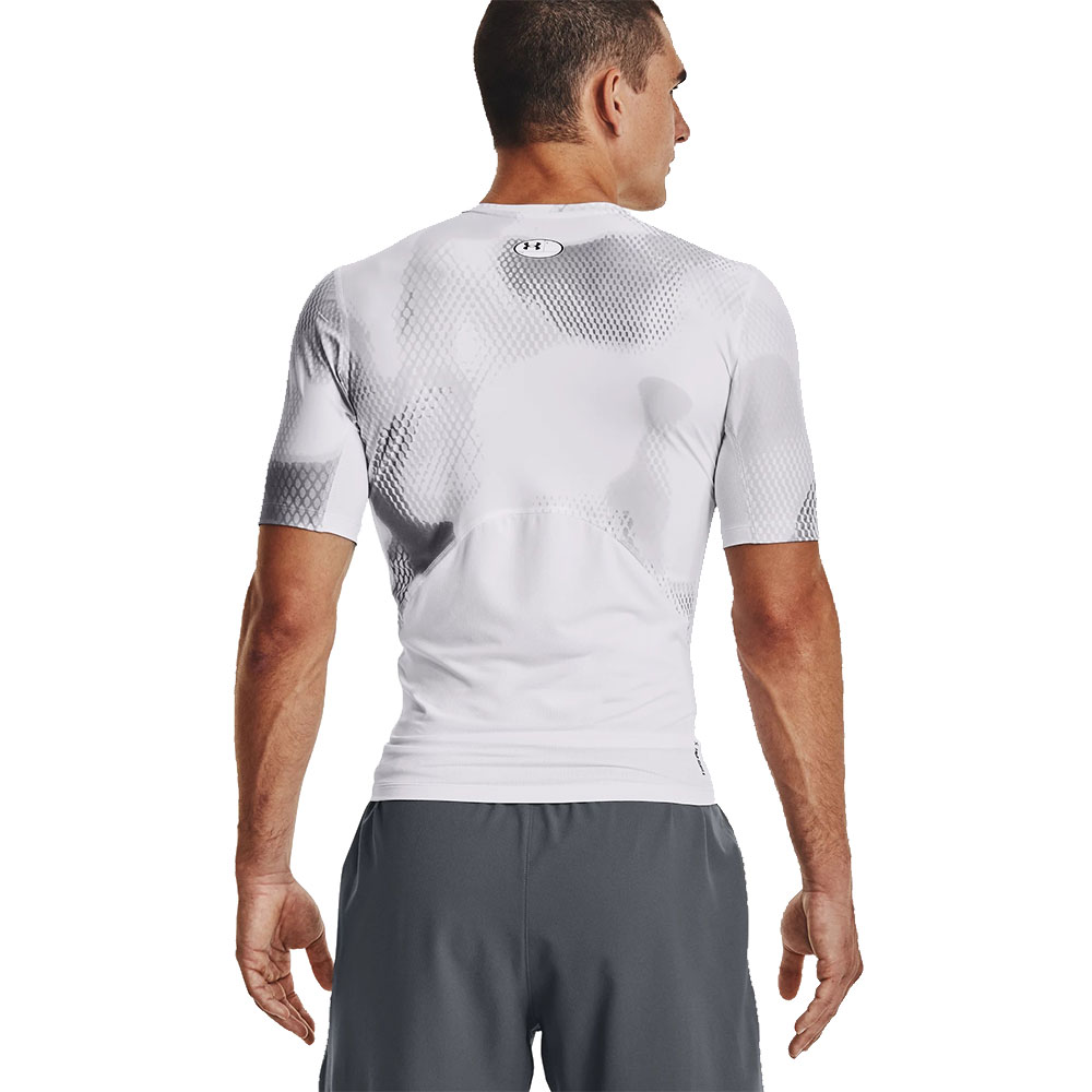 Under Armour Iso-Chill Printed Compression SS Shirt White Black günstig online kaufen