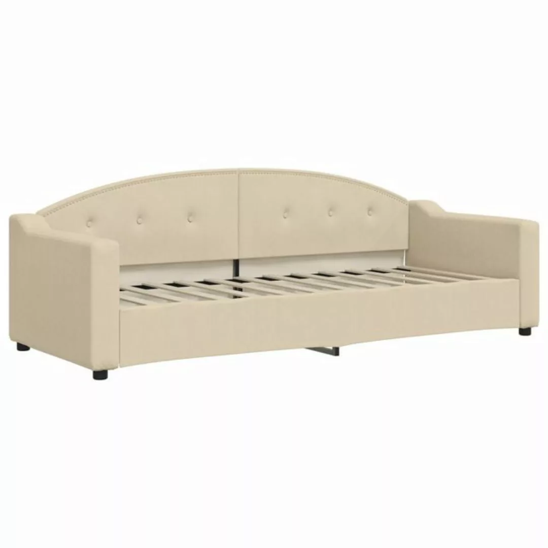 vidaXL Gästebett Tagesbett Creme 80x200 cm Stoff Gästebett Schlafsofa Beige günstig online kaufen