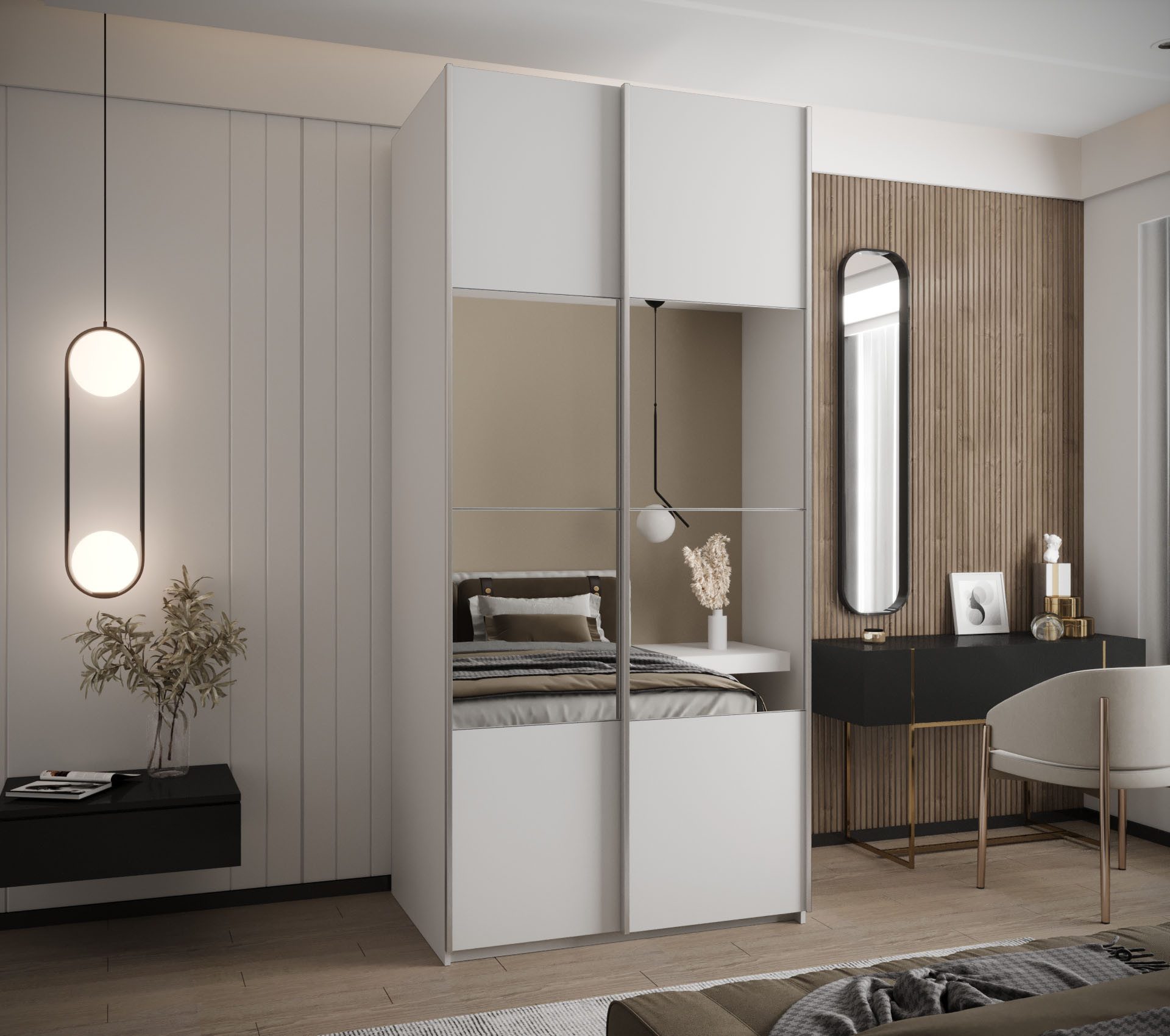 ABIKS MÖBEL Schwebetürenschrank LUX 4 hoher günstig online kaufen