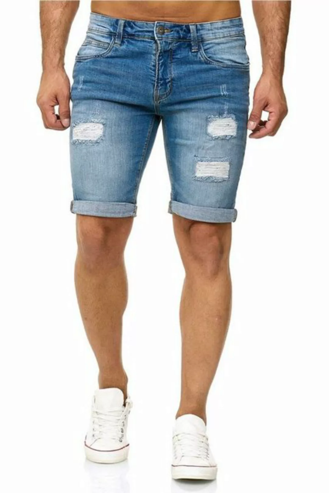 Indicode Shorts KADEN HOLES mit Used-Look & Destroyed Effekt günstig online kaufen