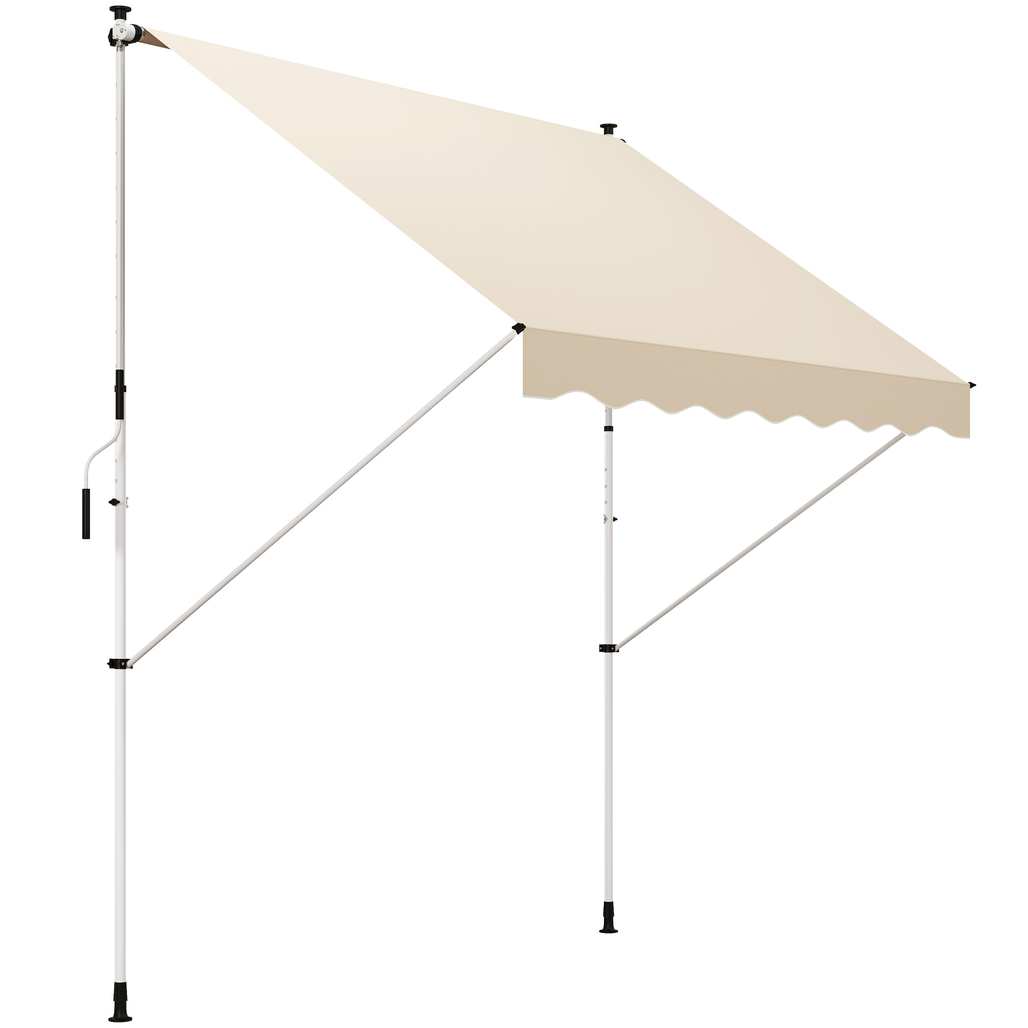 Klemm-Markise beige B/H/L: ca. 300x280x150 cm günstig online kaufen