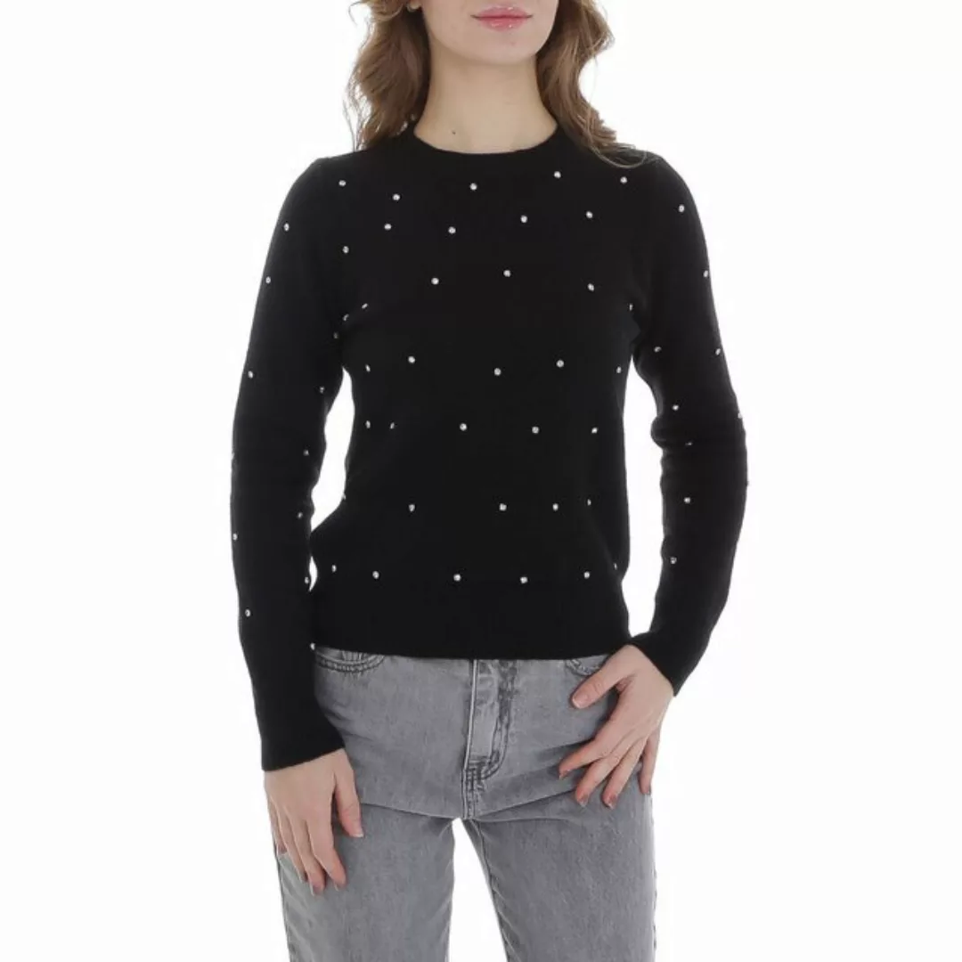 Ital-Design Strickpullover Damen Freizeit (88578859) Strass Stretch Strickp günstig online kaufen