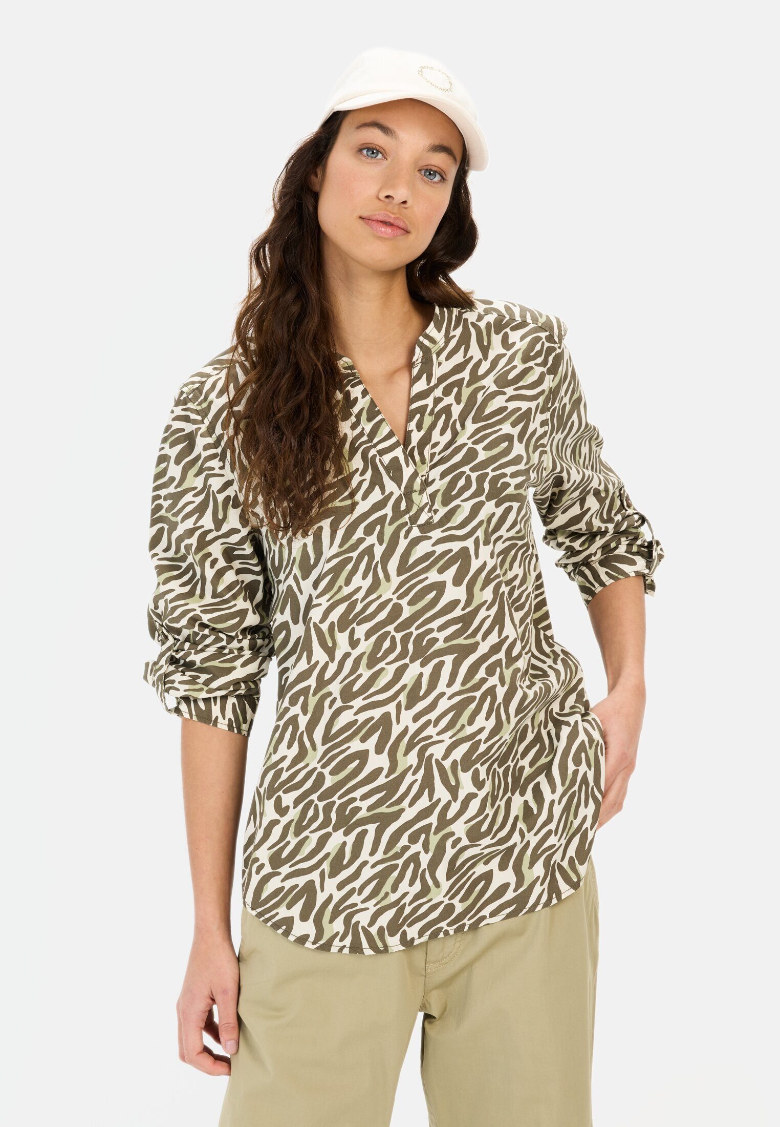 camel active Schlupfbluse mit Allover-Print Allover günstig online kaufen