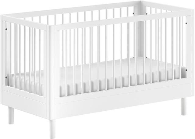 Home affaire Babybett »Forrest, aus massiver Buche weiß lackiert, zeitloses günstig online kaufen