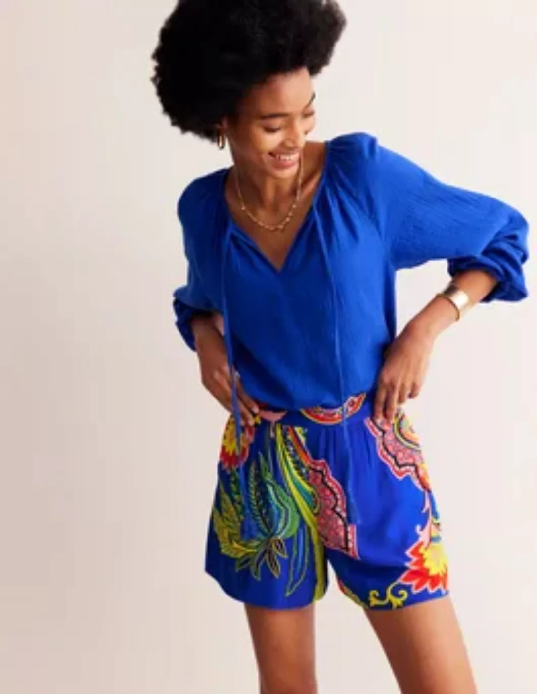 Knittershorts Damen Boden, Bunt, Malerisches Paisley günstig online kaufen