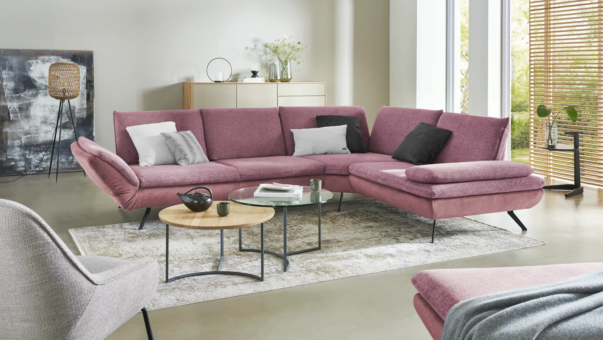 Ecksofa   Luca  ¦ rot ¦ Maße (cm): B: 314 H: 88 T: 244.0 Polstermöbel > Sof günstig online kaufen