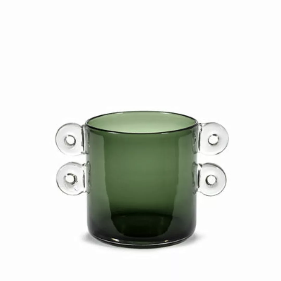Vase Wind & Fire glas grün / Ø 17,5 x H 18 cm - Serax - Grün günstig online kaufen