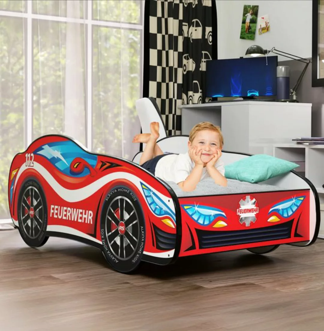 Alavya Home® Autobett Feuerwehr Racing Car Limited Edition (Autobett 70x140 günstig online kaufen