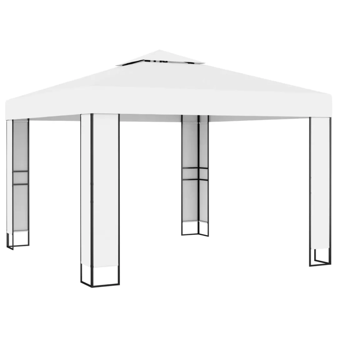 Pavillon Mit Doppeldach 3 X 3 M Weiß günstig online kaufen