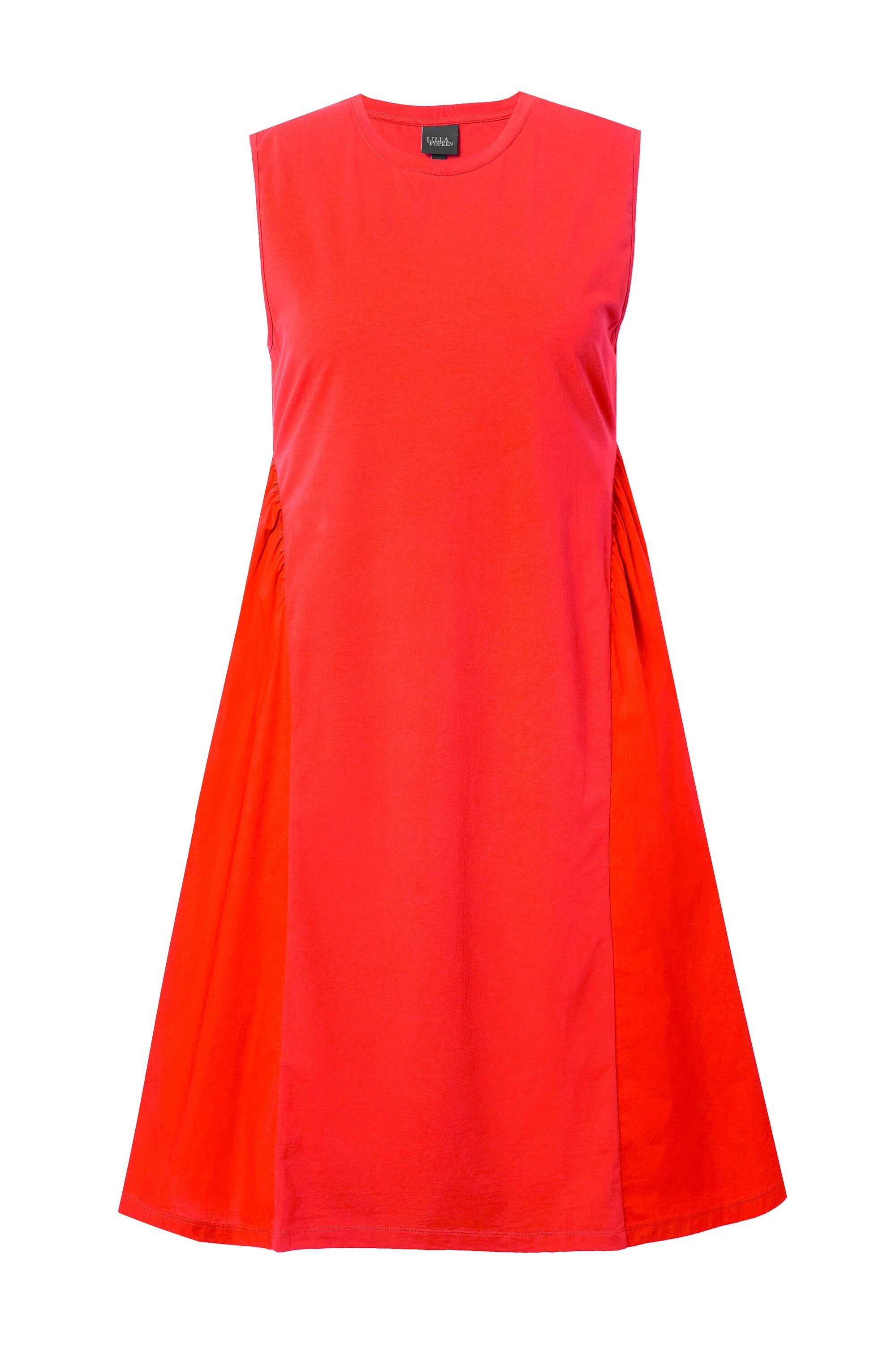 Ulla Popken Midikleid Kleid Materialmix A-Linie günstig online kaufen
