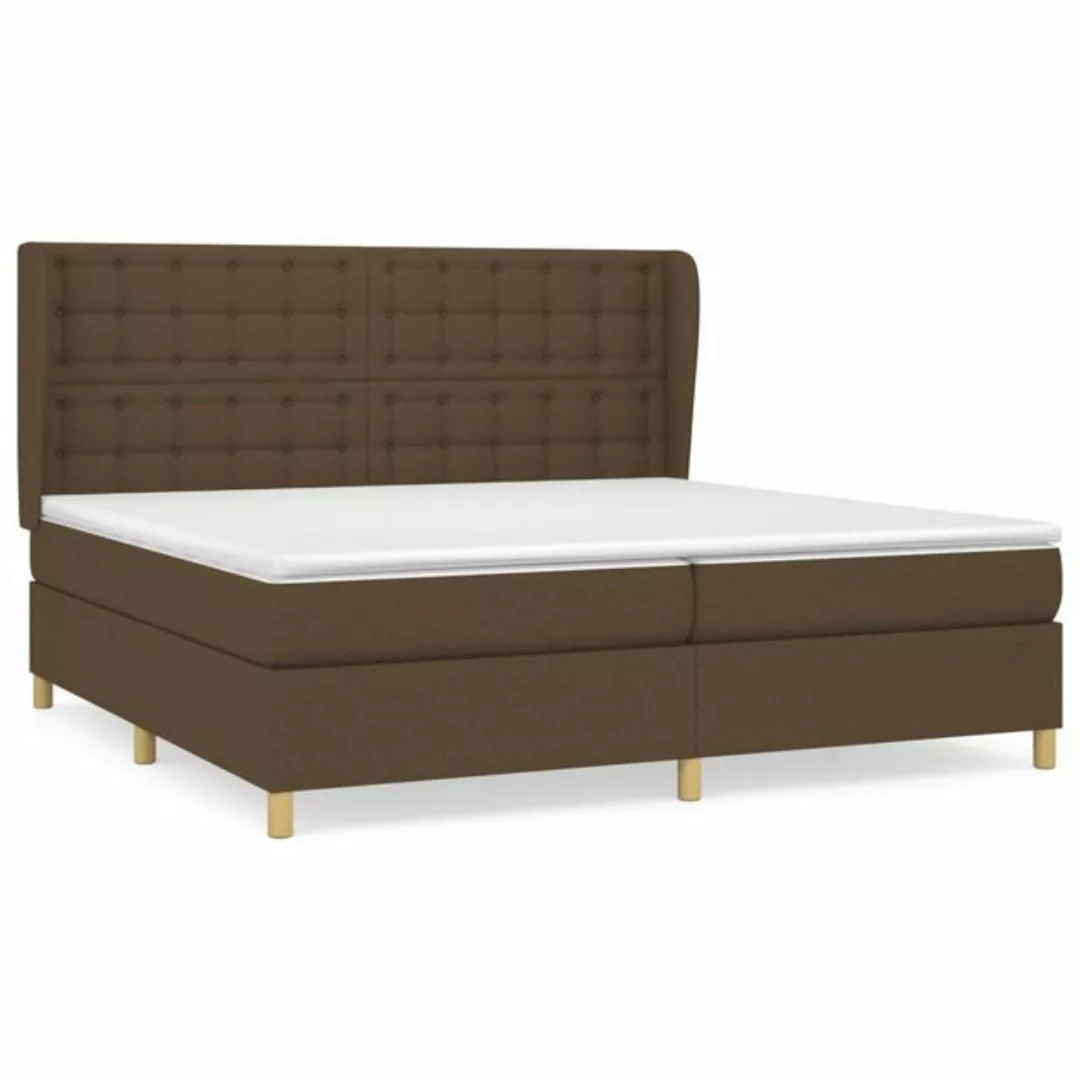 vidaXL Boxspringbett mit Matratze Dunkelbraun 200x200 cm Stoff1372684 günstig online kaufen