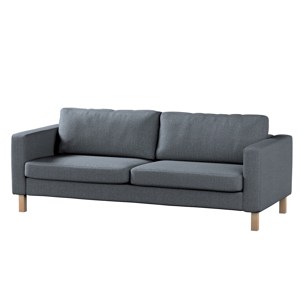 Bezug für Karlstad 3-Sitzer Sofa nicht ausklappbar, kurz, grau, Bezug für K günstig online kaufen