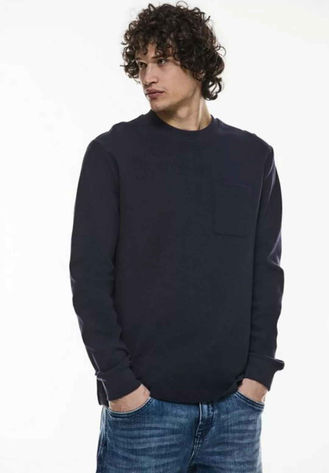 STREET ONE MEN Sweatshirt mit Brusttasche günstig online kaufen
