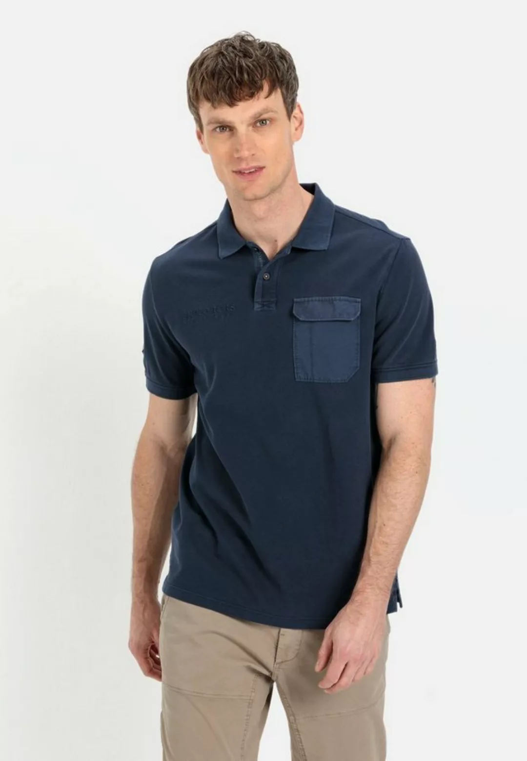 camel active Poloshirt im Garment-Dye-Look günstig online kaufen