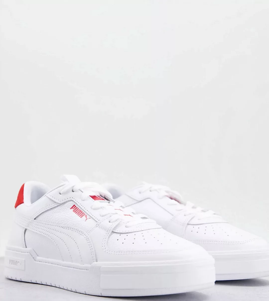 PUMA – CA Pro – Sneaker in Weiß und Rot mit mehreren Raubkatzenlogos, exklu günstig online kaufen