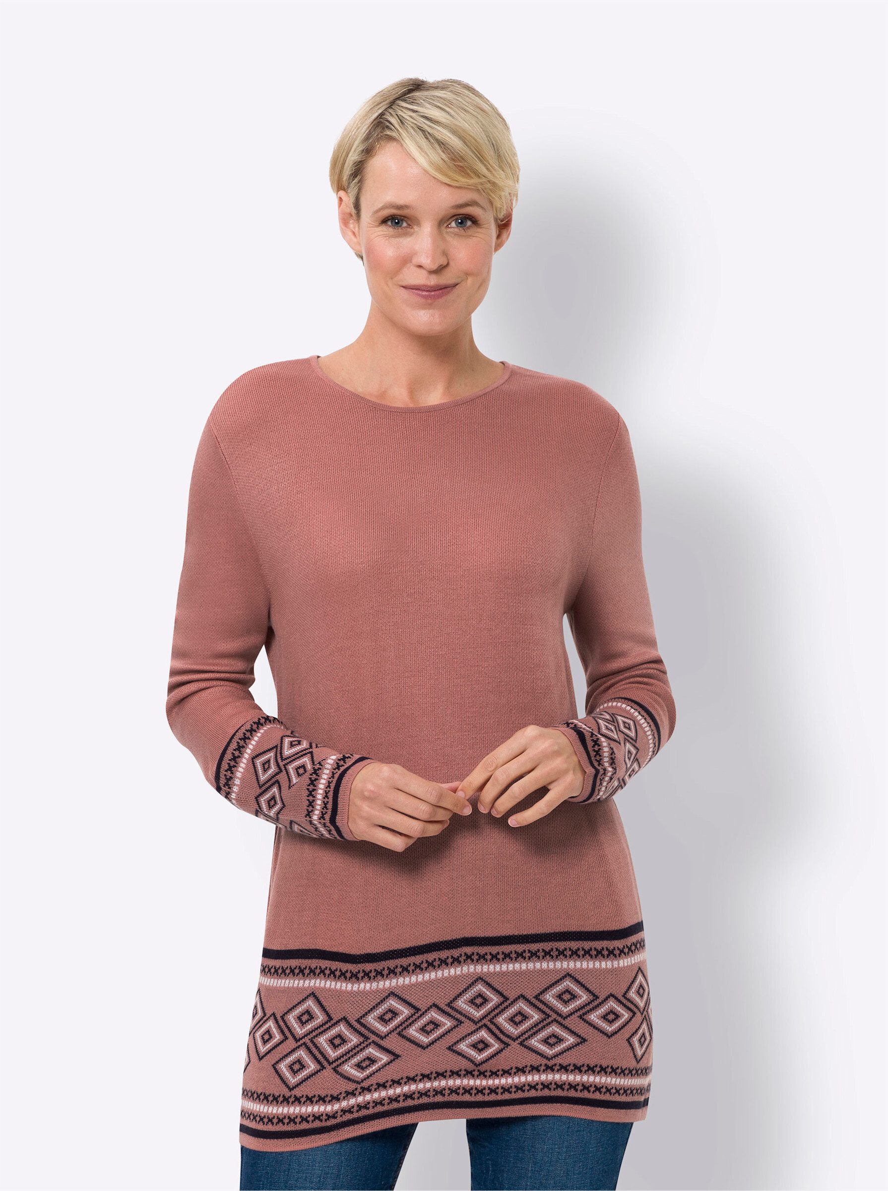 Sieh an! Strickpullover Longpullover günstig online kaufen