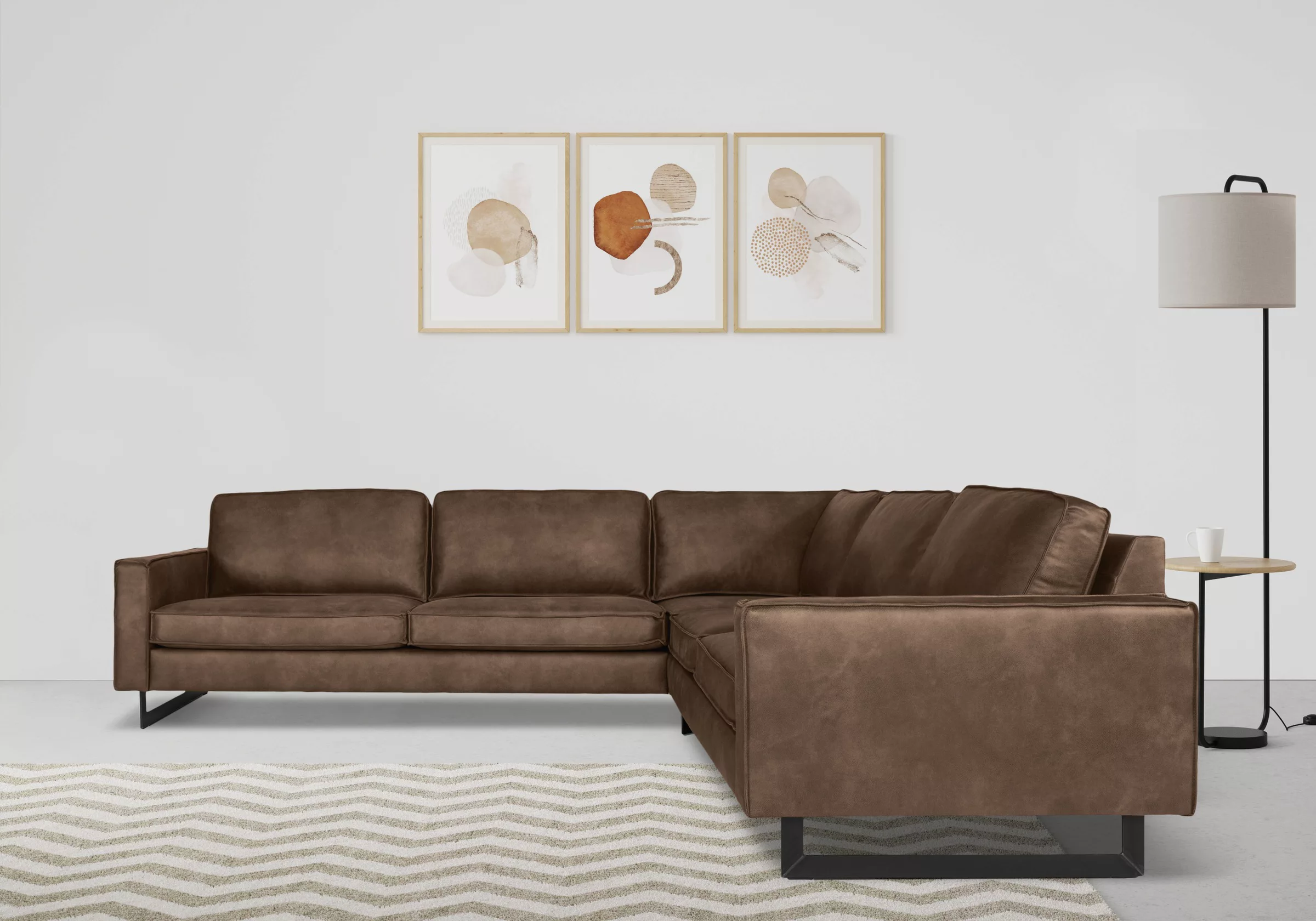 Places of Style Ecksofa Pinto, 250/290 cm, langer Schenkel, XXL, Ottomane, günstig online kaufen