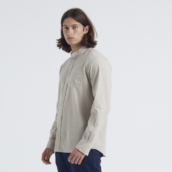 Hemd - The Organic Linen Shirt Bruce Mandarin - Mit Leinen günstig online kaufen
