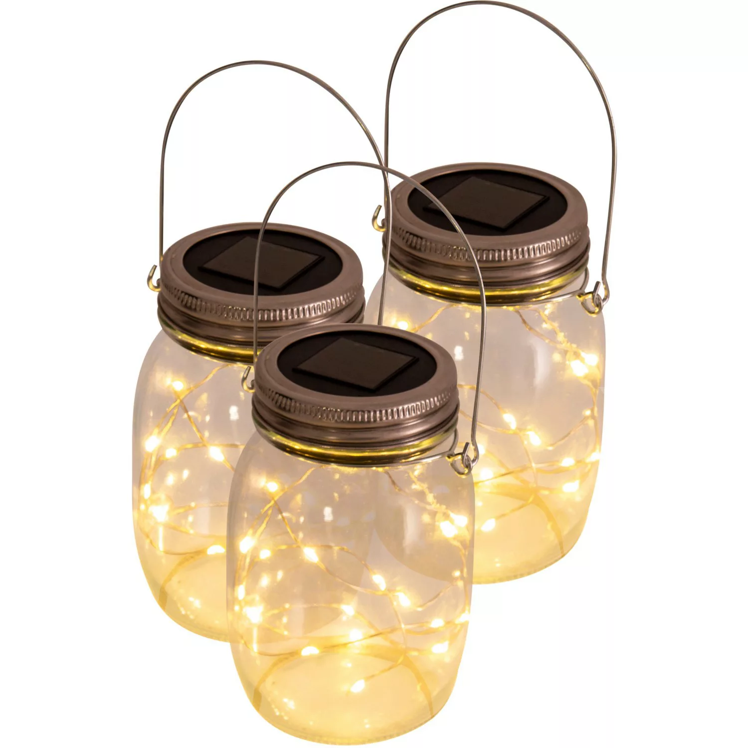 Näve LED-Solar-Outdoortischleuchte 3er-Set 13 cm günstig online kaufen