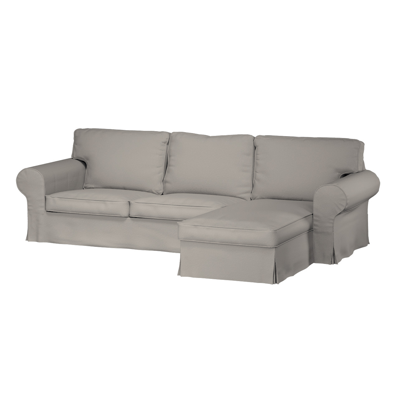 Bezug für Ektorp 2-Sitzer Sofa mit Recamiere, hellbeige, Ektorp 2-Sitzer So günstig online kaufen