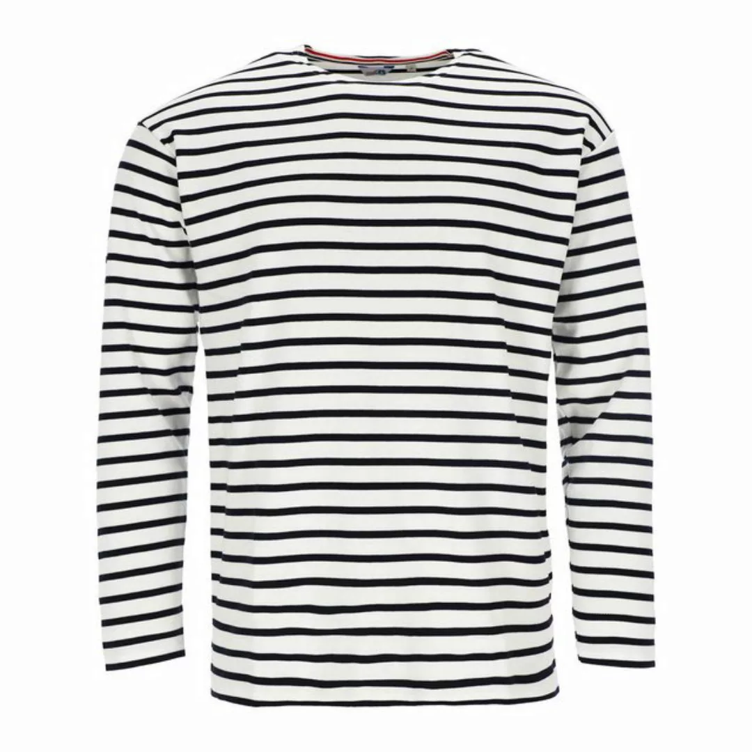 modAS Rundhalsshirt Herren Shirt Bretonisches Streifenshirt Maritim Langarm günstig online kaufen