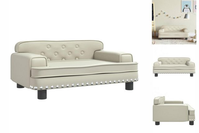 vidaXL Kindersofa Kindersofa Creme 70x45x30 cm Kunstleder Kindercouch Kinde günstig online kaufen