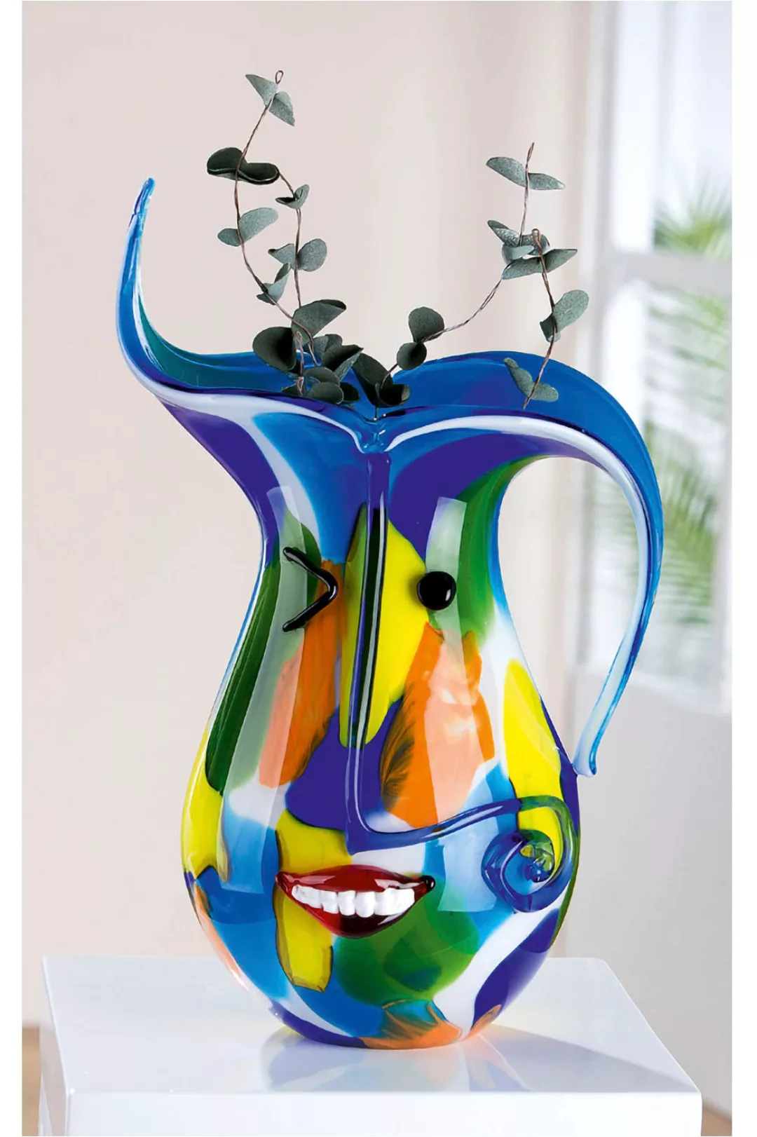 Casablanca by Gilde Tischvase "Glasart Designvase "Augusto" aus Glas", (1 S günstig online kaufen