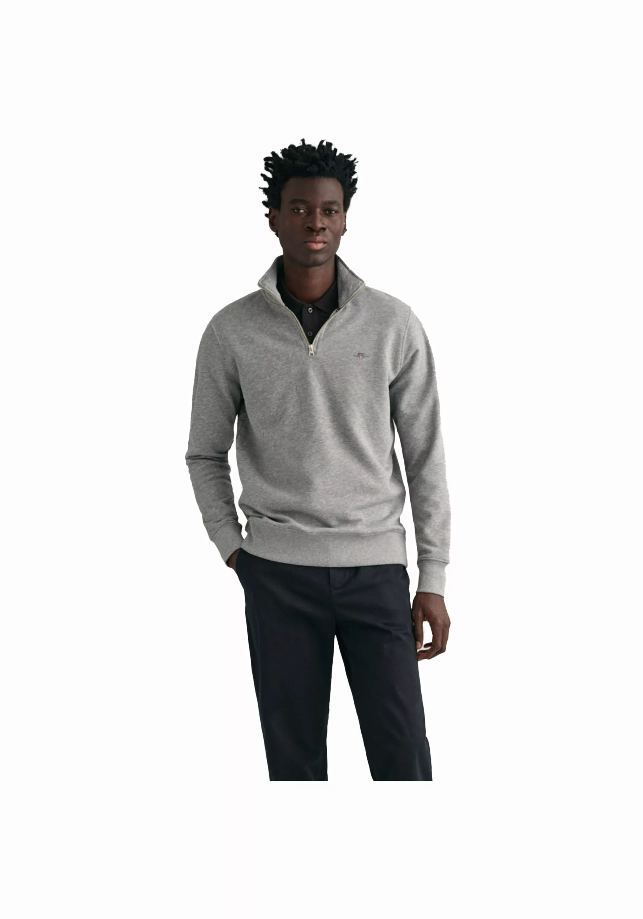 Gant Sweatjacke "REG SHIELD FULL ZIP SWEAT", mit Logostickerei auf der Brus günstig online kaufen