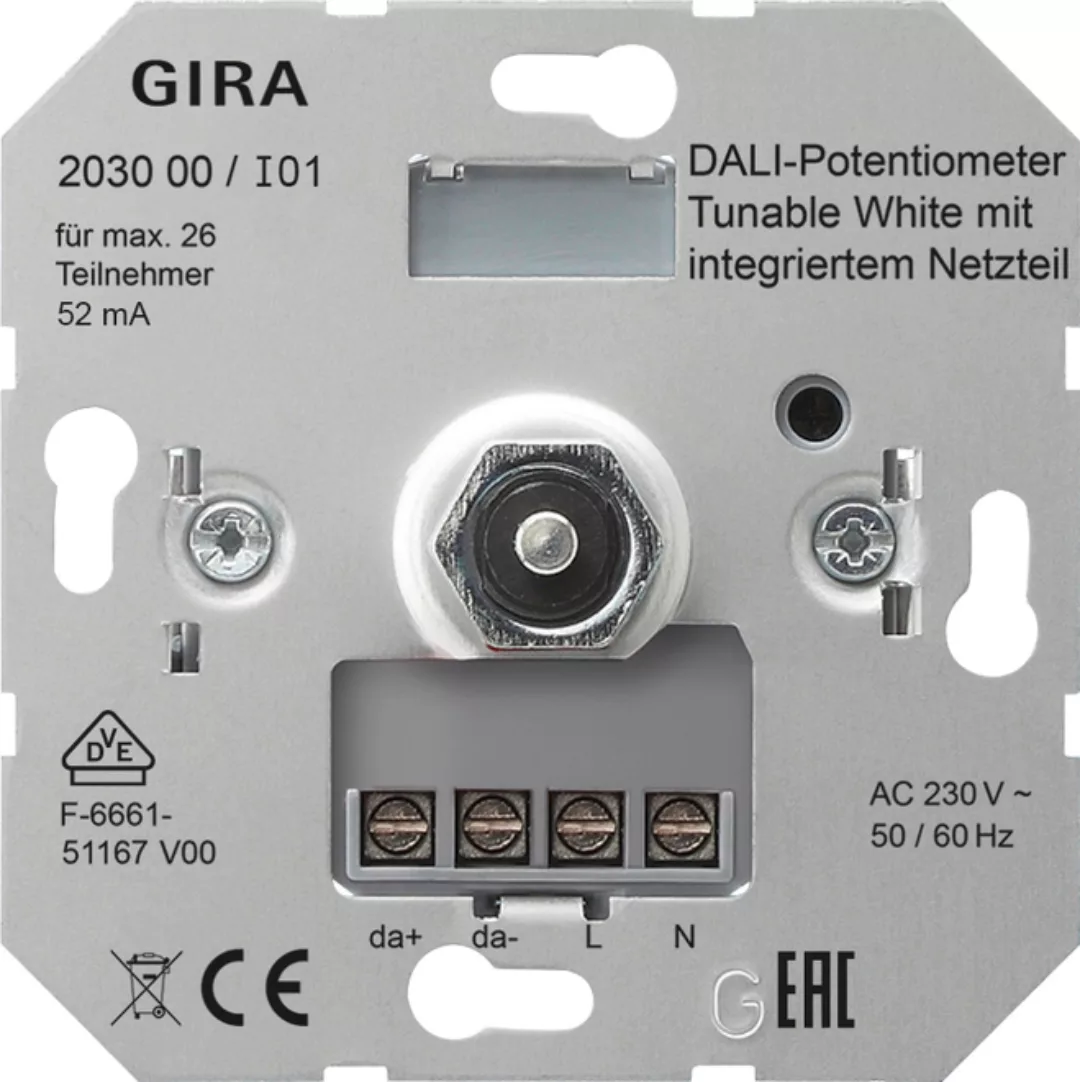 Gira DALI-Potentiometer Tun.WH Netzt.Einsatz 203000 günstig online kaufen