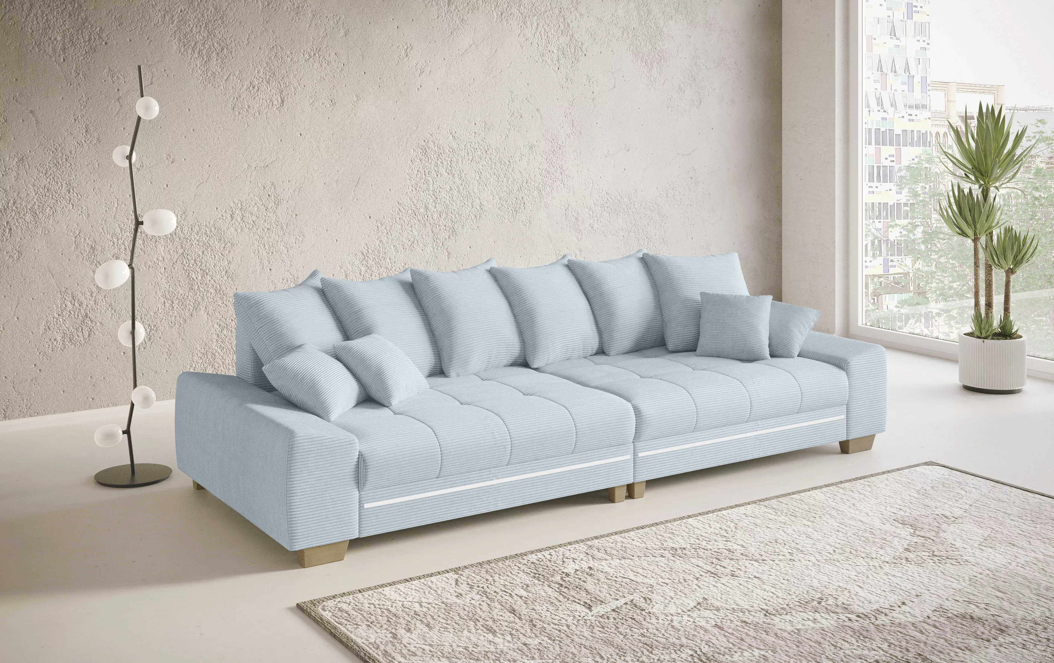 Mr. Couch Big-Sofa "Nikita II", mit RGB-LED Beleuchtung, Kaltschaumpolsteru günstig online kaufen
