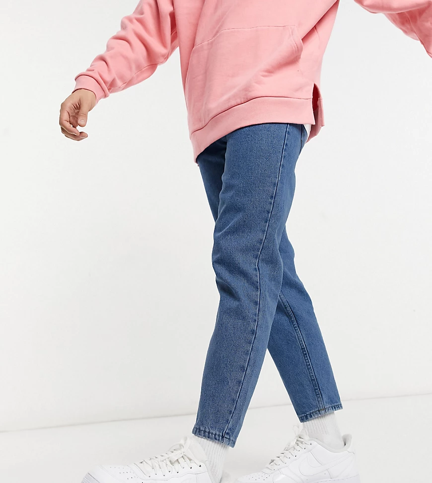 New Look – Schmal geschnittene, enge Jeans in verwaschenem Mittelblau günstig online kaufen