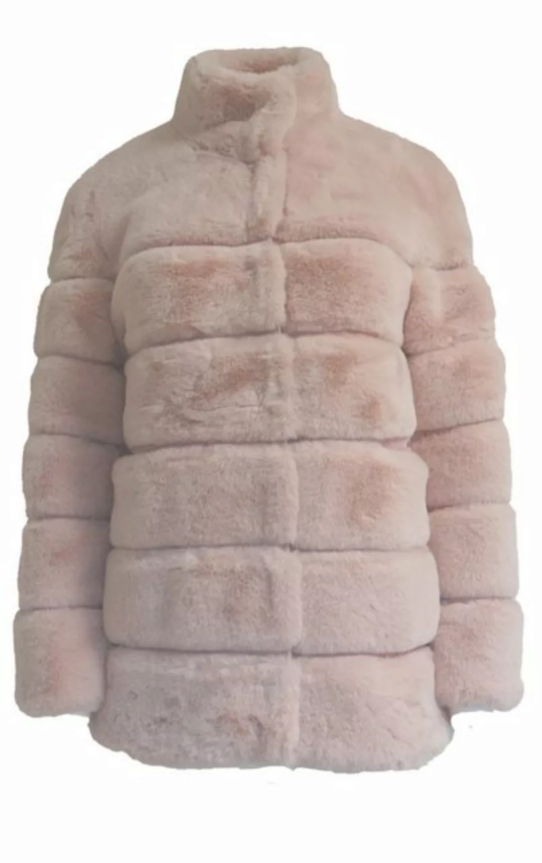 Passioni Fellimitatjacke flauschig, luxuriös, feminin in Rosa oder Khaki günstig online kaufen