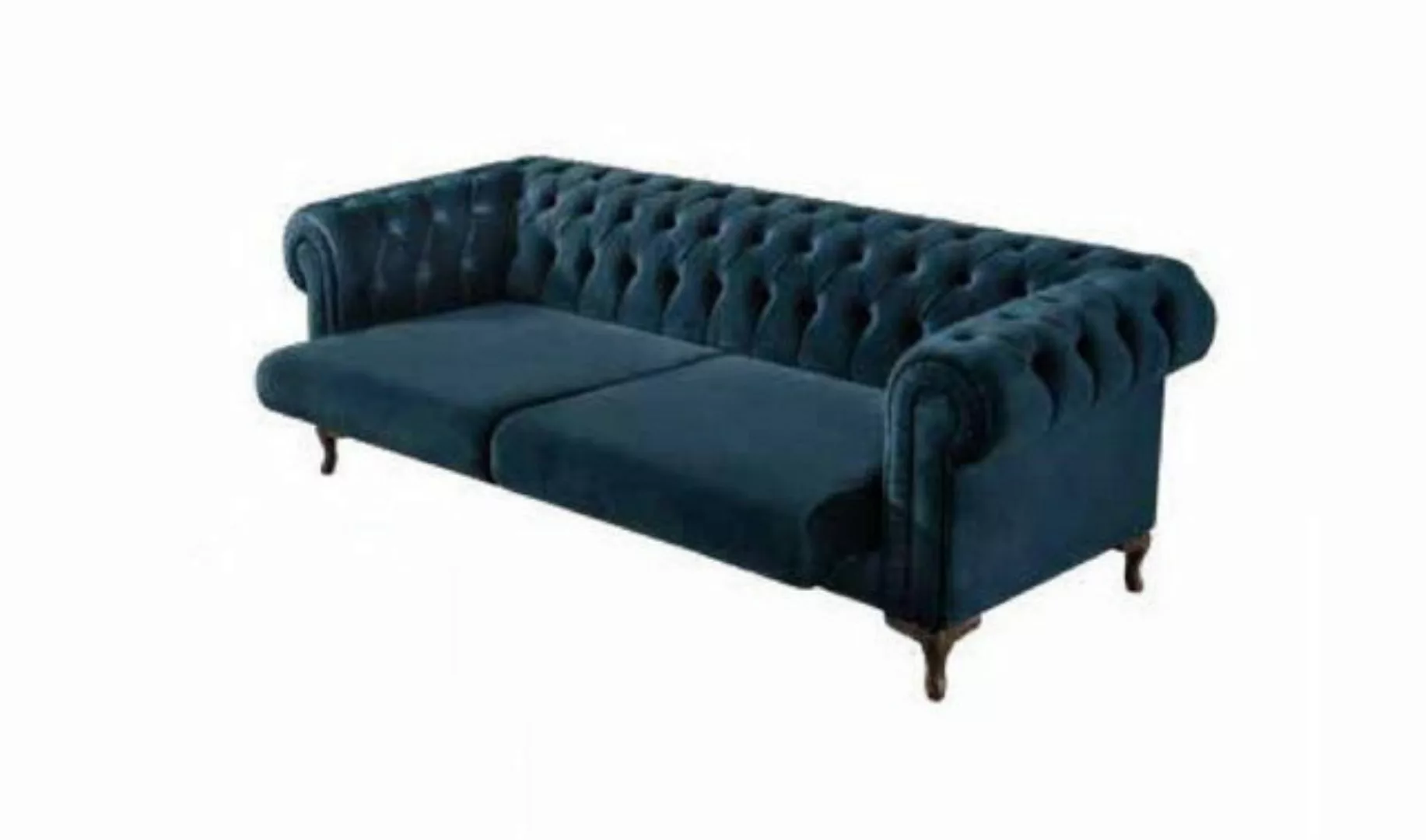 JVmoebel 3-Sitzer Dunkelgrüner Wohnzimmer Luxus Sofa Moderne Couch Holzgest günstig online kaufen