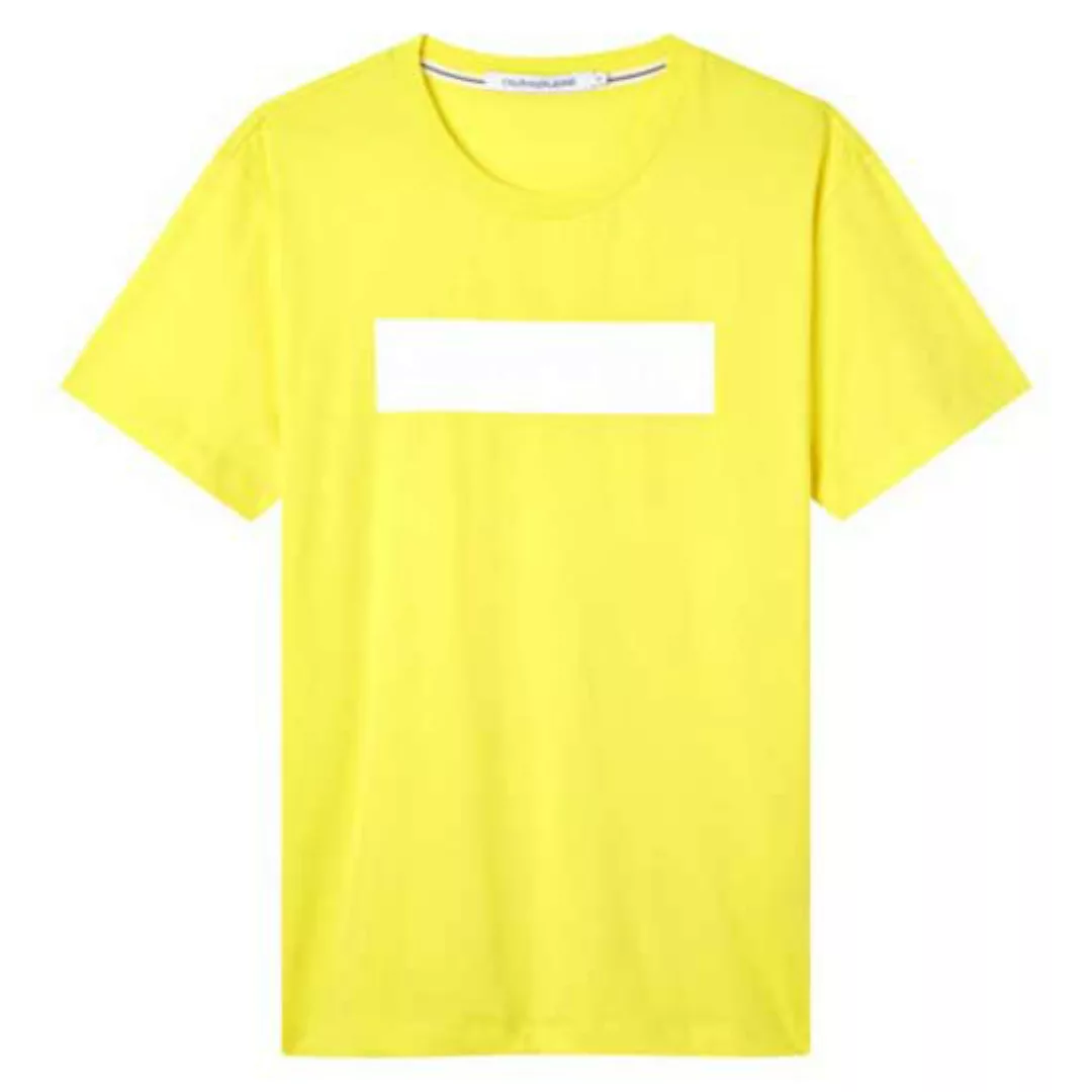 Calvin Klein Jeans Blocking Logo Kurzärmeliges T-shirt XL Bright Sunshine günstig online kaufen