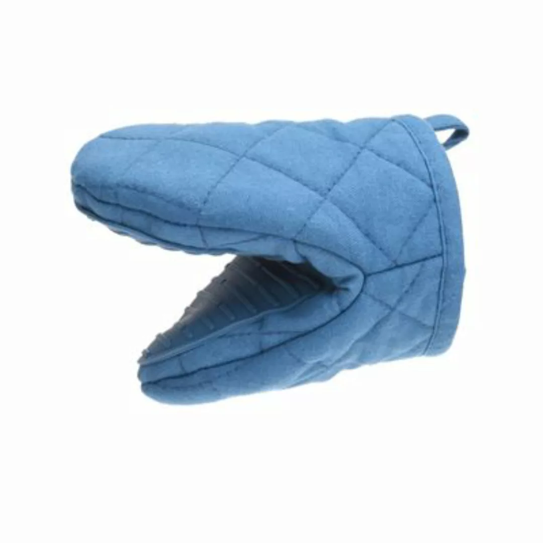 Neuetischkultur Topfhandschuh, 2 Stück Baumwolle/Silikon schwarz/blau günstig online kaufen