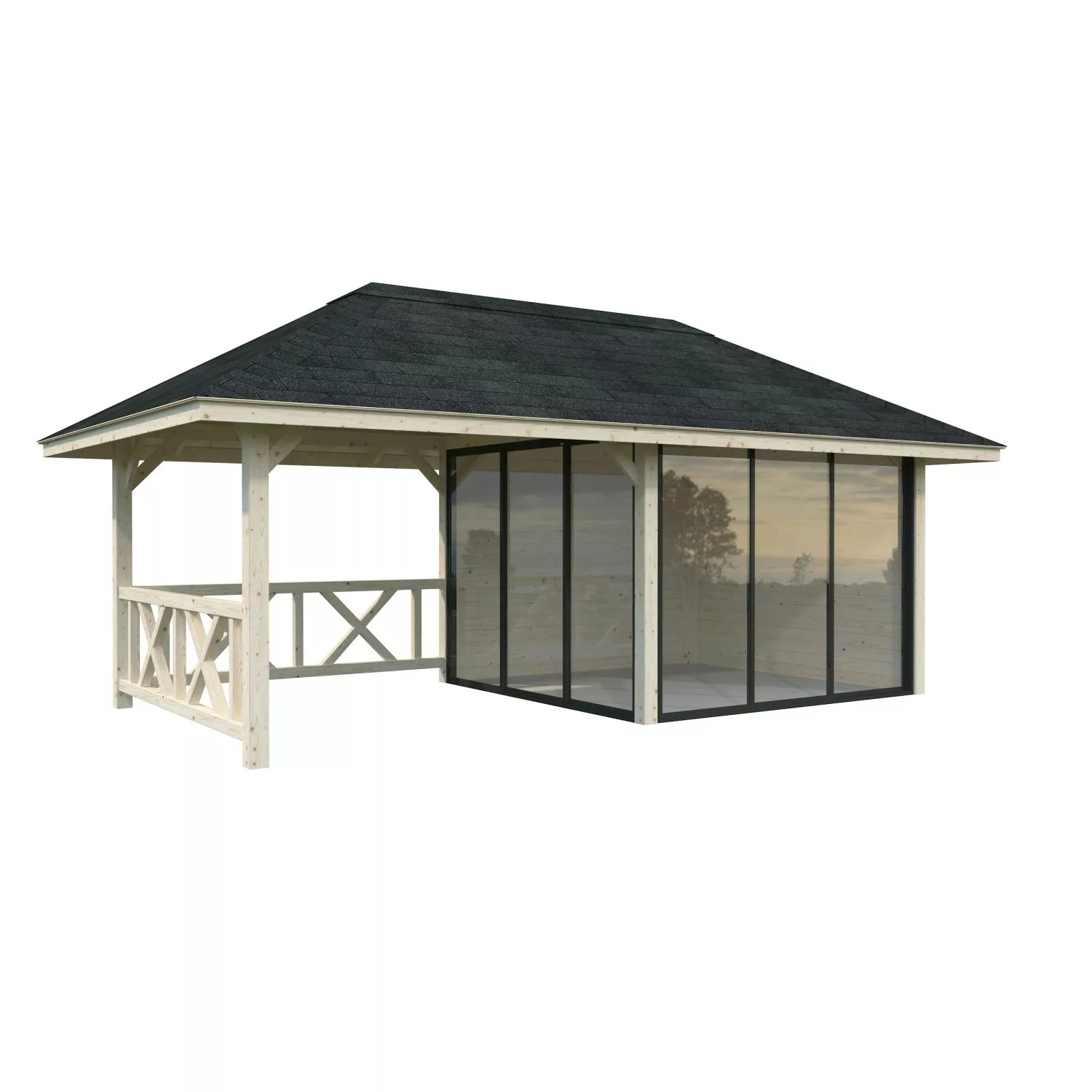 Palmako Pavillon Bianca Set203 Slide Transparent 588 cm x 300 cm FSC® günstig online kaufen