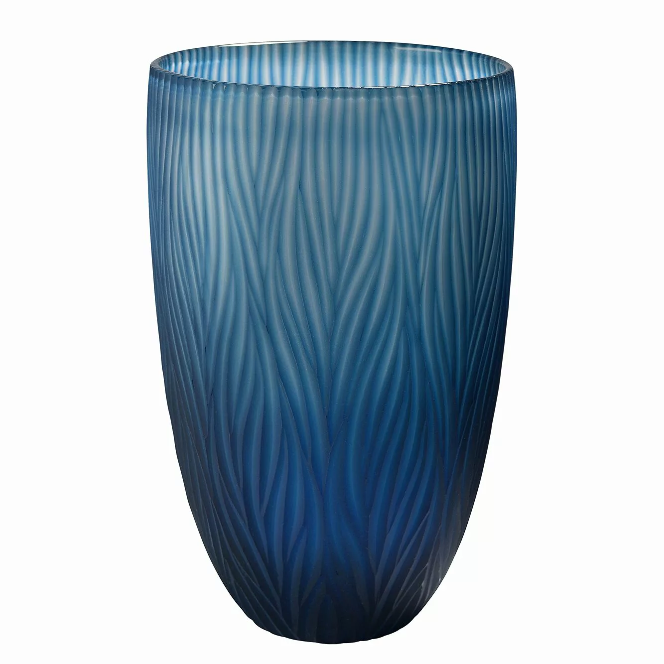 home24 Sompex Vase Dinah II Blau Glas Ø 18 cm illuminantsType günstig online kaufen